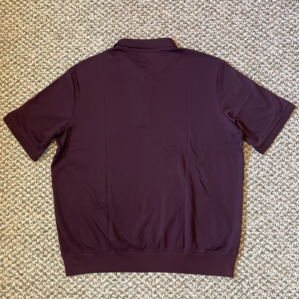 Lands’ End Cotton Polo Shirt - Burgundy - Picture 2 of 10